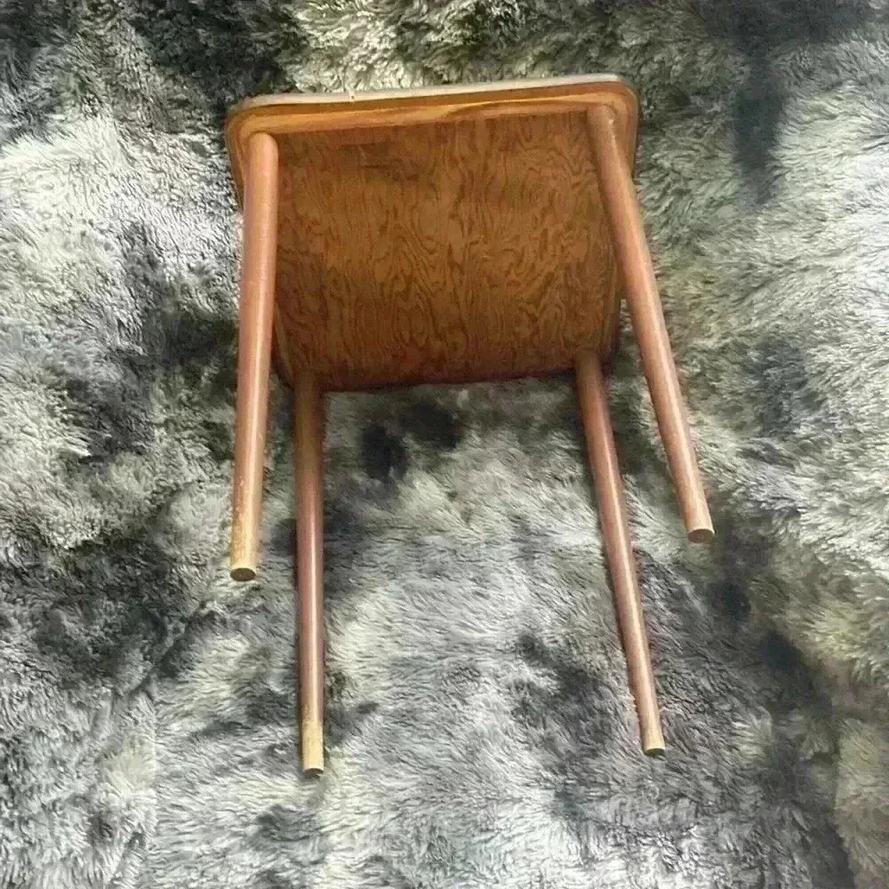 Set of  3 Mid Century Danish Modern Wood Formica Stacking Nesting
Tables - Picture 5 of 16